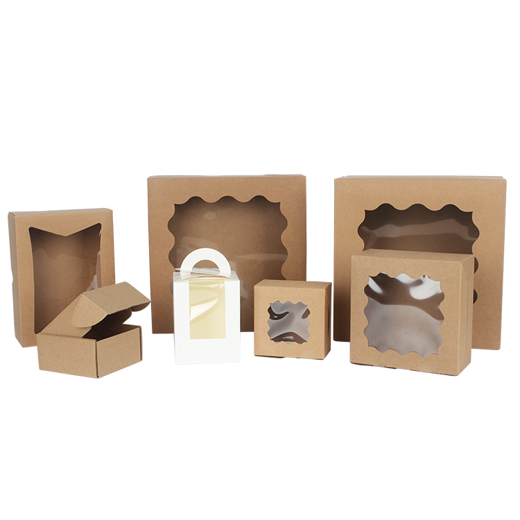 Cupcake Paper Box Bakery Cake Container with Window