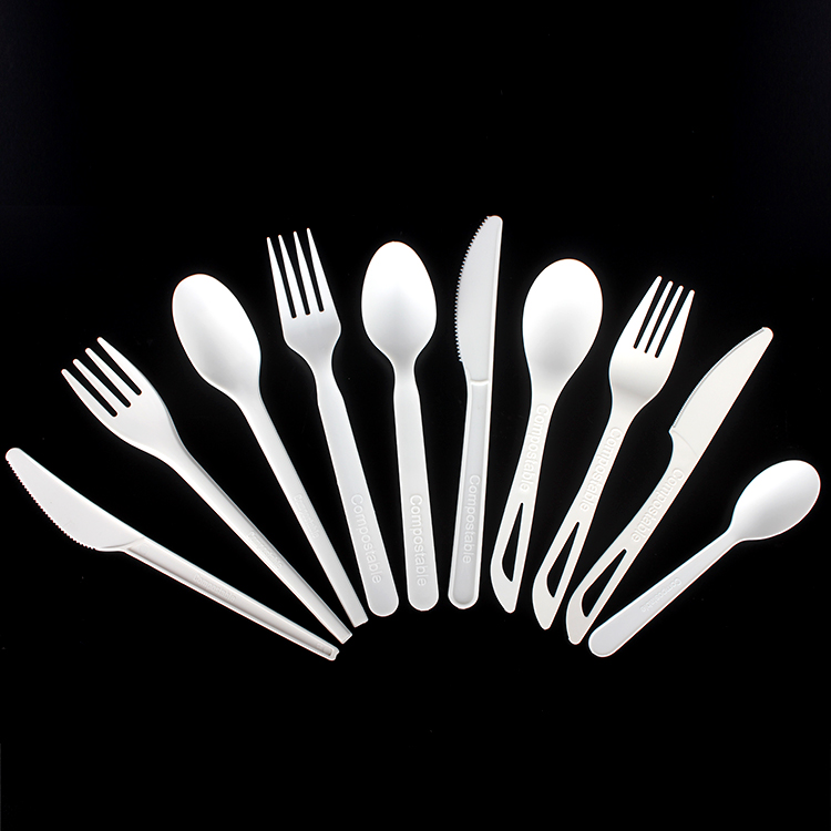 PLA Cutlery Disposable Eco Friendly Fork Knife Spoon