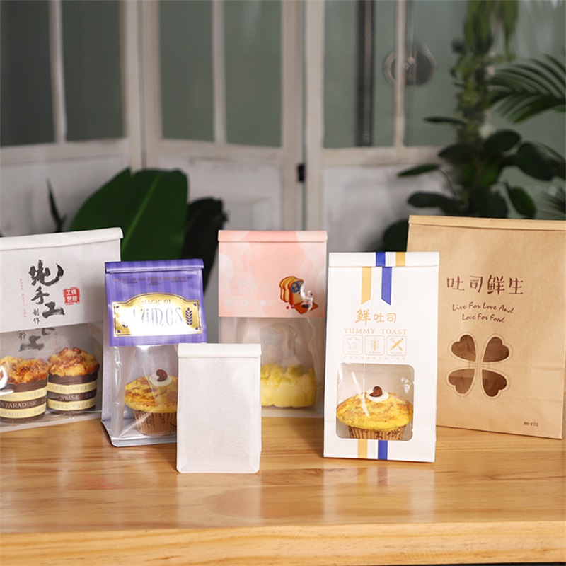 Custom Paper Bread Bags with Window